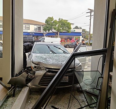 Vehicle Collision at  the Verdugo Hills Council Building in Glendale; No Injuries Reported