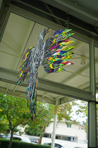 Gentle Giants by Raphaele Cohen-Bacry Art Installation at Adams Square Mini Park Gas Station