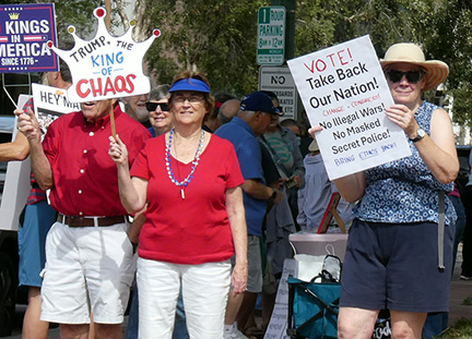 Local Protestors Turn Out for No Kings Rally